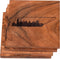 Memphis Coasters, Set of 4 – Engraved Drink Coasters with Memphis Skyline Design, Memphis Gifts & Souvenirs
