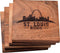 St Louis Coasters, Skyline Drink Coasters, Engraved Acacia Wood with St Louis Design, Souvenirs (Set of 4)