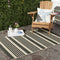 SAFAVIEH Courtyard Collection Accent Rug, 2' x 3'7", Black/Bone CY6062 Stripe, Indoor/Outdoor Rug