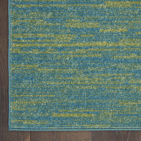 2'2" 7'6" (8' Nourison Home Nourison Essentials Blue Green x Area Rug - Easy Clean, Non Shedding, Bed Room, Living