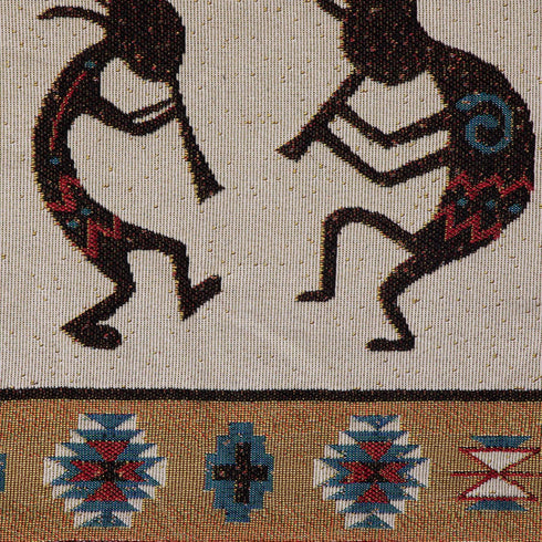 DII Southwest Hacienda Stripe Table Runner, 13x72, Part of the Tabletop Collection, Kokopelli Tapestry