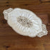 Mausouca Retro French Oval Doilies, Elegant Velvet Table mats, Coffee Table Tablecloth, Embroidered
