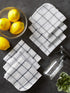 Set, 12x12, 6 DII Scrubber Dishcloths Collection Windowpane Dishrag White/Nautical Blue Stripe, Piece