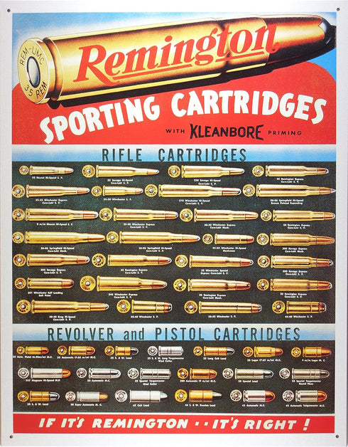 Tin Signs Remington Sign, Sporting Cartridges, TSN1001