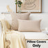 Home Brilliant Linen Pillow Covers 18x18 Set of 2 Decorative Beige Throw Pillows Cover for Couch