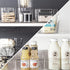 BINO Stackable Storage Bins, Large - 2 Pack, Clear Plastic Storage Bins for Organizing Kitchen Pantry