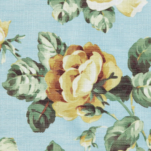 Sana Enterprises Tablecloth, Blue Floral, 60" x 118” Rectangle, Polyester Fabric, Stain and Wrinkle Resistant for