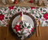 DII Woodland Holly Christmas Holiday Table Runner, 14x72, Poinsettia & Christmas Greenery