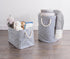DII Woven Paper Storage Bin, Geo Diamond, Nautical Blue, Large Round
