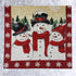 Table Runner with Trio of Snowmen, Sparkling Snowflakes, Trees and Glitter Tapestry 36 inches for Winter and Christmas