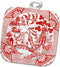 3dRose Pot Holder with Willow Pattern Detail in Red and White, 8 by 8"
