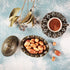 Crystalia Traditional Candy Bowl with Lid, Decorative Ellipse Turkish Delight Container, Ottoman Design Serving Dish