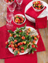 SAROLIFESTYLE Classic Ribbed Texture Design Cotton Table Runner - 12" x 72", Red