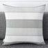 AmHoo Pack of 2 Light Grey Beige Farmhouse Stripe Check Throw Pillow Covers, Cotton Linen Decorative Cushion Case