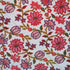Floral Tablecloth for Round Tables, Pink Red Green White Cotton, 90 inches