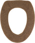 Soft Toilet Seat Cover, Plush & Thick Fabric, 14x18" for Round & Elongated Toilet Seats, Cocoa Brown