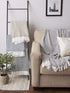 DII Arrowhead Woven Throw - 50x60 with 3" Fringe, Black, 1 Piece