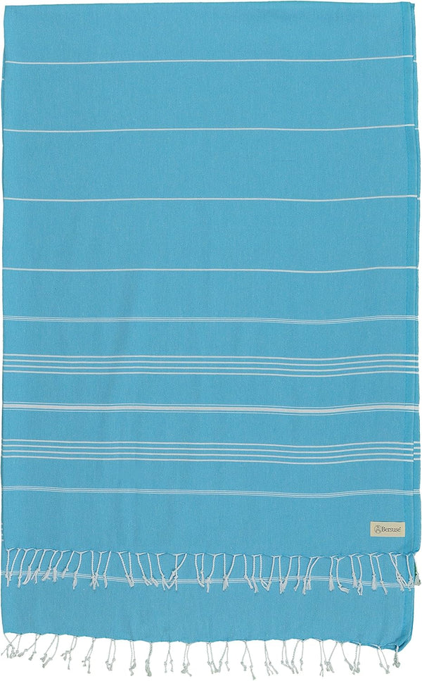 Bersuse Towels Anatolia XL Beach Blanket, Turkish Towel, 100% Cotton, Extra-Large Quick-Dry Lightweight, 61x82 Inches,