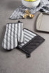 DII Cotton Heat Resistant Kitchen Pot Holders Set, 2 Piece, Farmhouse Chic Geometric Design