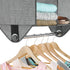 4 Closet Whitmor Section Fabric Organizer Shelving with Built In Chrome Garment Rod