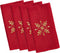 Red Winter Christmas Holiday Snowflake Cloth Napkin, 20" Square (4 Piece)