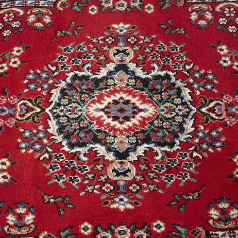 Home Dynamix Premium Sakarya Traditional Medallion Border Area Rug, Claret, 1'9"x7'2"