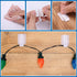 80 Pcs Adhesive Christmas String Lights Strap Holders, Outdoor Hanging Christmas Lights Cable Ties, Hook and Loop Cable