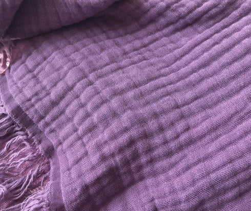 KyraHome 100% 60"x80" Organic Cotton Large Cotton Throw Blanket for Couch, Women, Plant Dyed, Breathable Lightweight