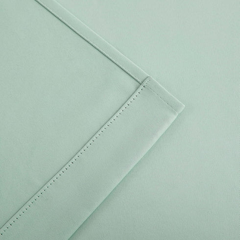 80% 84 inch Grommet 37"Wx84"Lx2 Bujasso Aqua Blackout Curtains with Sheer Overlay Mix and Match Double Layer Thermal