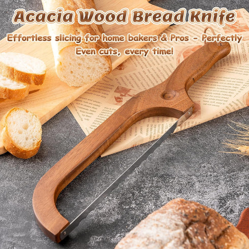 14.5'' Pranski Bread Knife for Homemade Bread Sourdough Bread Knife, Premium Slicer for Homemade Bread, Baguettes
