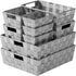NEATERIZE Closet Organization and Storage Baskets, Set of 9 for Bathroom, Laundry, Baby Nursery, Dark Grey