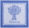 French Cotton Square Terry Towel, Lavande, 20 x 20 Inches, Lavender, White