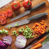 Rachael Ray Cutlery Japanese Stainless Steel Knives Set with Sheaths, 6-Inch Utility and 5-Inch Serrated Utility Knife,