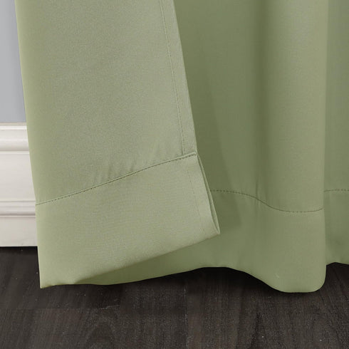 Sun Zero Easton Energy Saving Blackout Grommet Curtain Panel, 40" x 84", Sage Green Color
