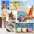 Cacala Turkish Beach Towel, Quick Dry Prewashed, Extra Large Peshtemal for Bathroom, Travel, Pool, 37 in x 70 in