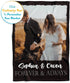 60x80) Ships Next Day, Custom Blanket with Picture and Text - Printed in USA, Personalized Photo Blanket with Text
