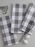 DII Buffalo Check Kitchen Collection - Classic Farmhouse Dishtowel Set, 20x30, Gray & White, 3 Piece
