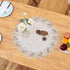 24 inches 24 Natural Linen Doily Round Neutral Earth Tones Beige Lace Coffee Table Topper Dresser Scarf Place Mats