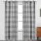 Blackout 365 Langston Buffalo Checkered Blackout Curtain Set, 37" W x 84" L, Burgundy Red, Pole Top