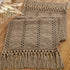 36 Inches yuboo Boho Short Table Runner Long, Spring Macrame Dresser Scarf with Tassels, Farmhouse Small Table Cover