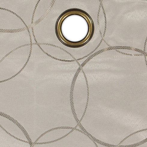 ECLIPSE Meridian Modern Blackout Thermal Grommet Window Curtain, Linen, 42 in x 84 in, 1 Panel for Bedroom or Living