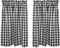 Cackleberry Home Set of 2 Black and White French Check Cafe Curtains, Woven Cotton 28"W x 24"L