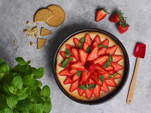 Tala Performance 20cm Springform Round Cake Tin, Professional Gauge Carbon Steel with Non-Stick Coating