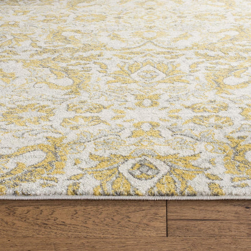 SAFAVIEH Evoke Collection 2'2" x 4' Ivory/Gold EVK238S Non-Shedding Accent Rug for Living Room Bedroom