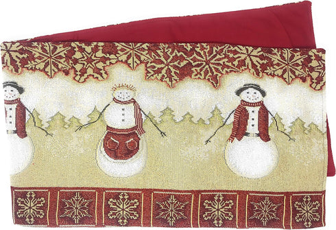 Tache Home Fashion Mrs. Snowman Tapestry Table Runner, 13x54
