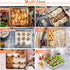 Herogo 8”x 8” Square Cake Pan Set, Stainless Steel with Lid for Brownies, Lasagna, and Cakes, 2 Pans + 2 Lids