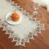 36 inches Summer Natural Linen Table Runner Neutral Earth Tones Beige Lace Coffee Table Runners Dresser Scarf