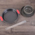 NutriChef Non Stick Round Cake Pan, 9.68 Inch Metal Bakeware with Silicone Handles, Easy-to-Clean, Dishwasher Safe