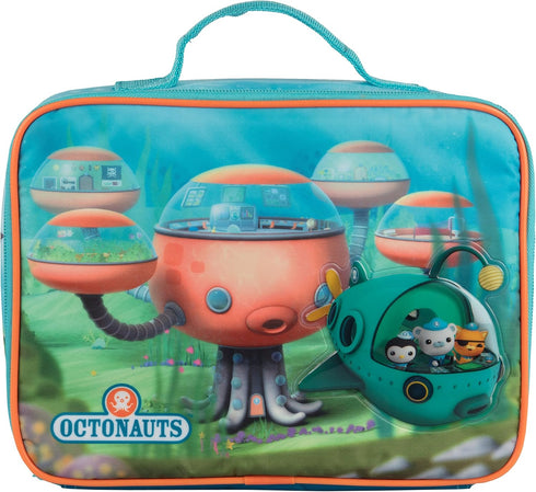 OCTONAUTS Insulated Lunch Sleeve, Reusable School Lunch Box for Kids, Heavy Duty Tote Bag, Blue Underwater Pod