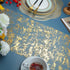 2 11"x108", Snowkingdom Pieces Gold Table Runner, Sequin Glitter Foil Metallic Thin Mesh Runner Roll Gold Table